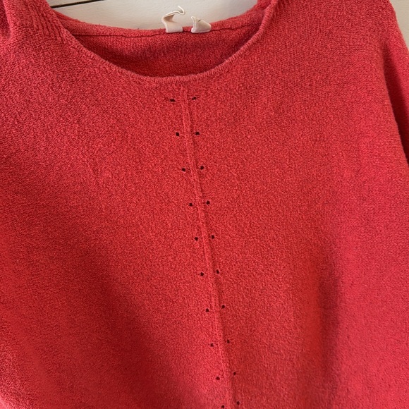 Anthropologie Moth Hooded Coral Sweater Size Small - Picture 3 of 8